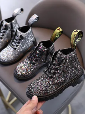 Girls Sparkly Glitter Boots By Liv and Mia