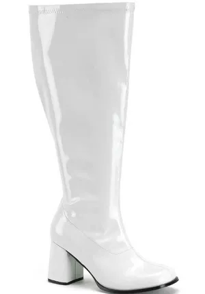 GOGO-300X [White Pat] | WIDE CALF BOOTS [PREORDER]