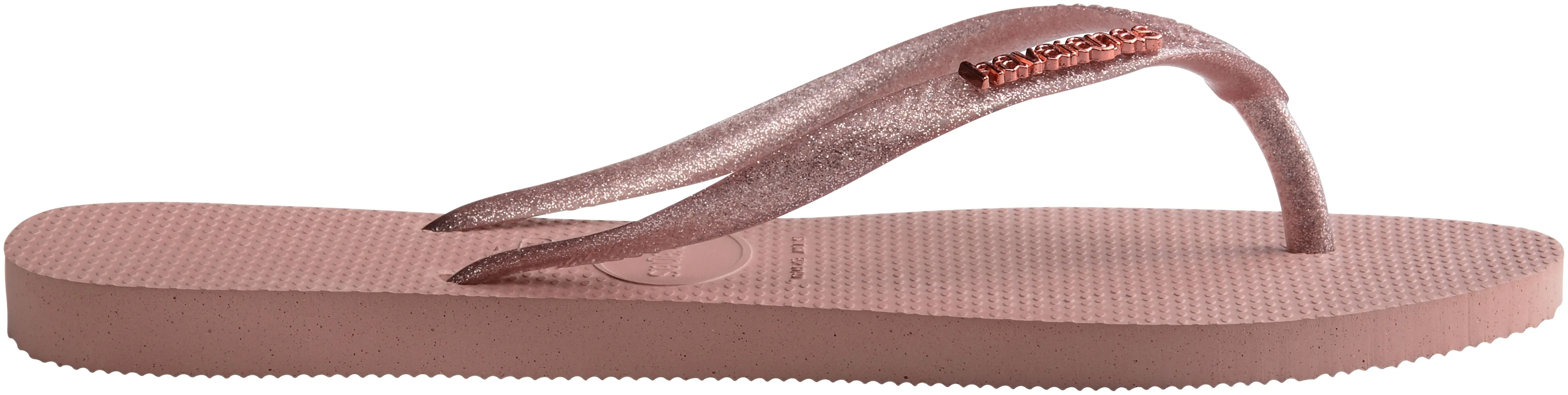 Havaianas Slim Logo Metal In Rose For Women