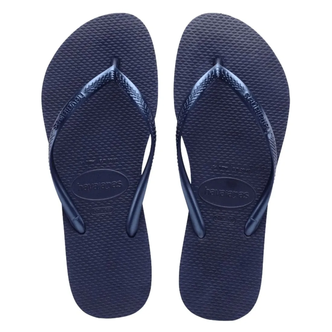 Havaianas Womens Slim Flip Flop Sandals - Navy Blue