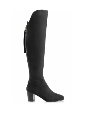 Heeled Amira - Black Suede