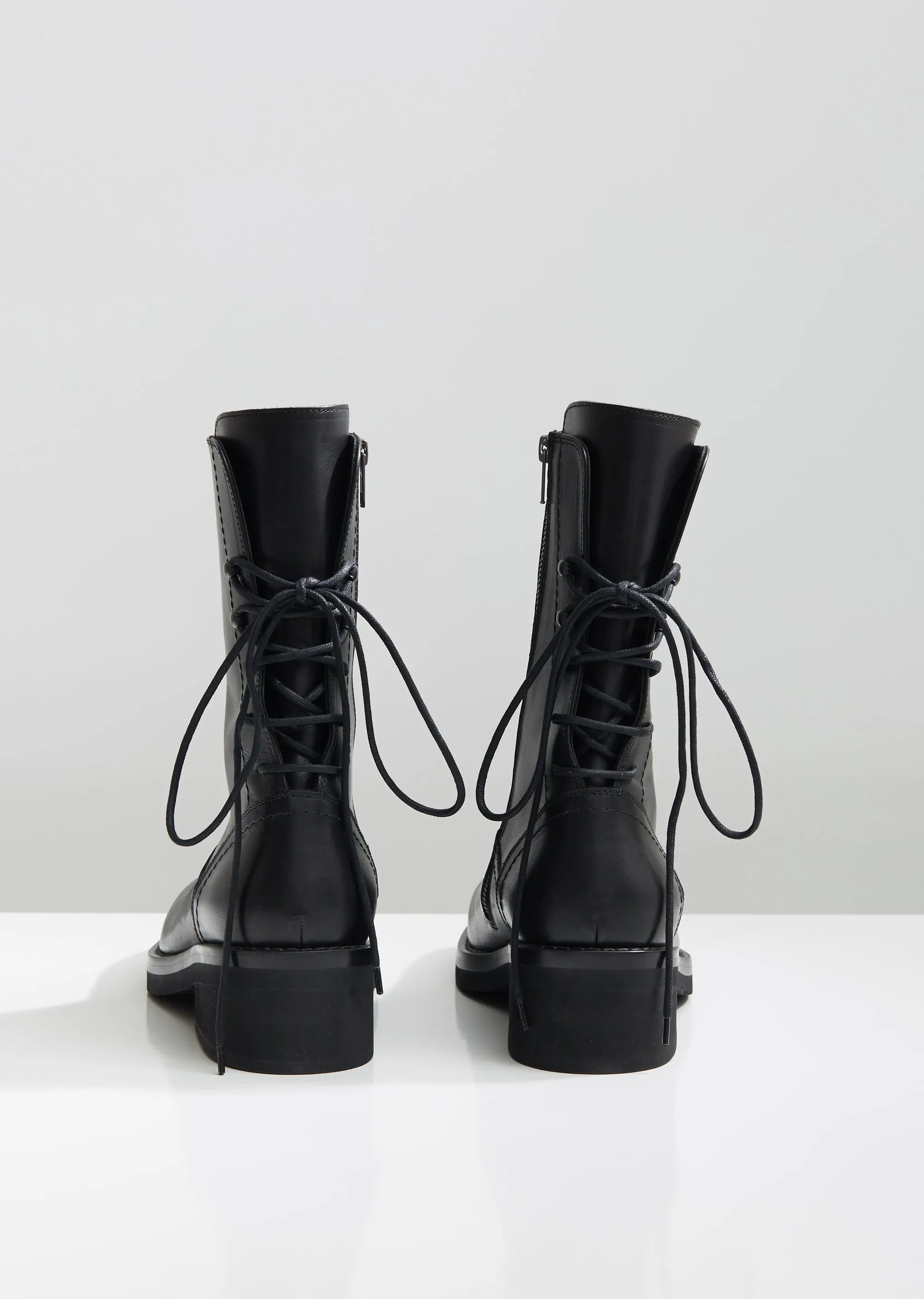 Heeled Leather Ankle Boots