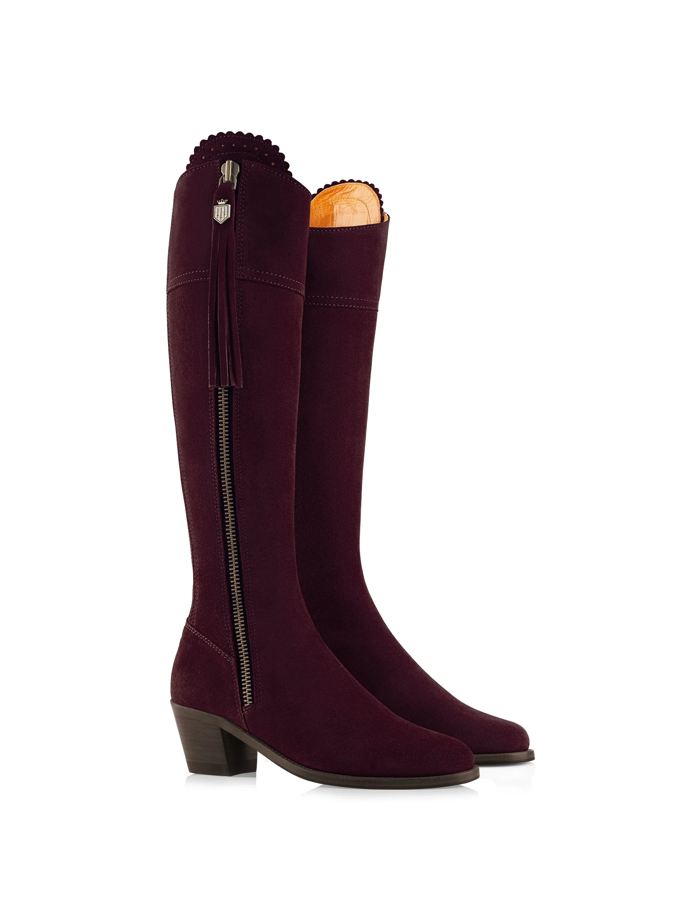 Heeled Regina (Narrow Fit) - Plum Suede