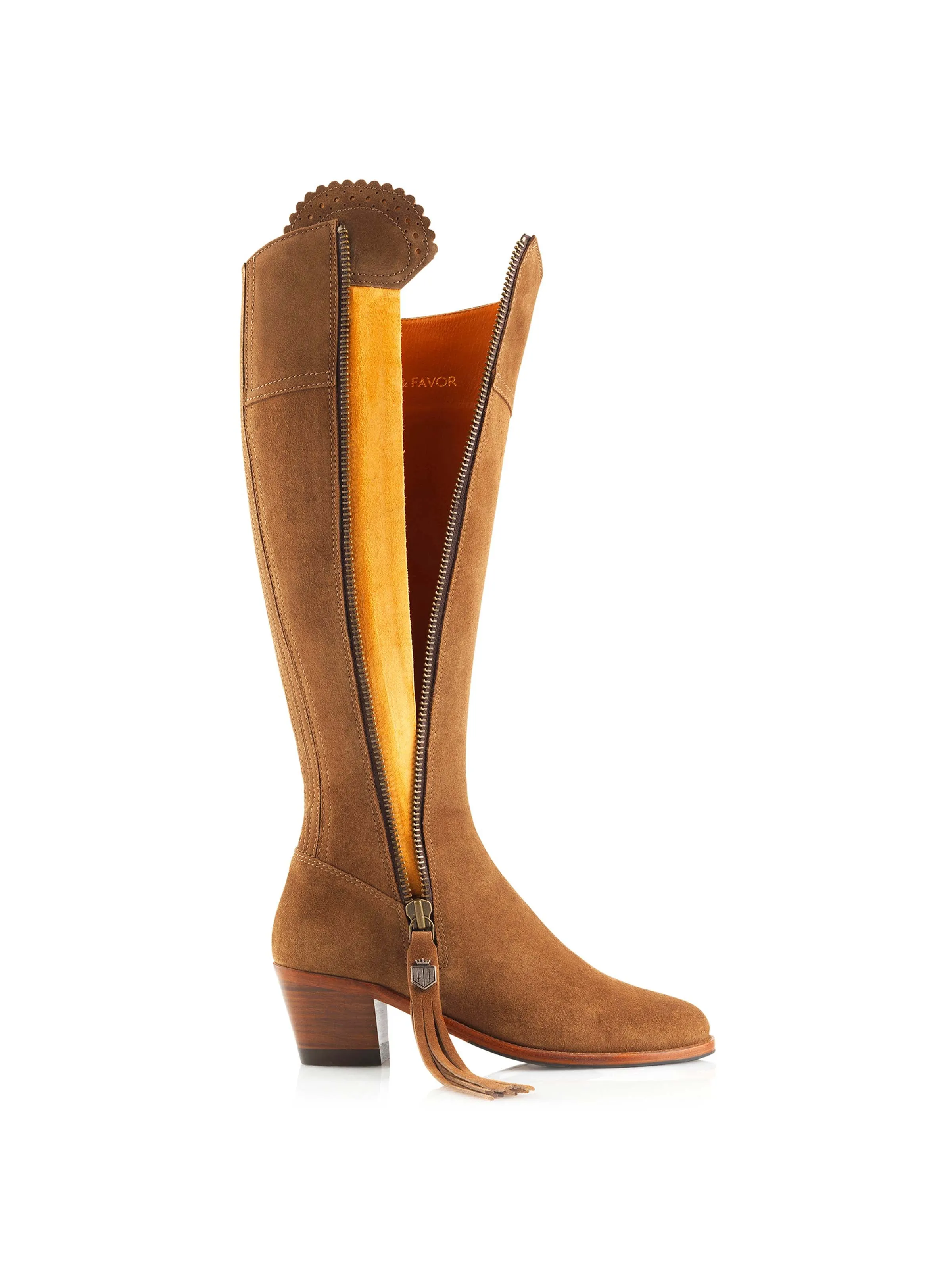 Heeled Regina (Regular Fit) - Tan Suede