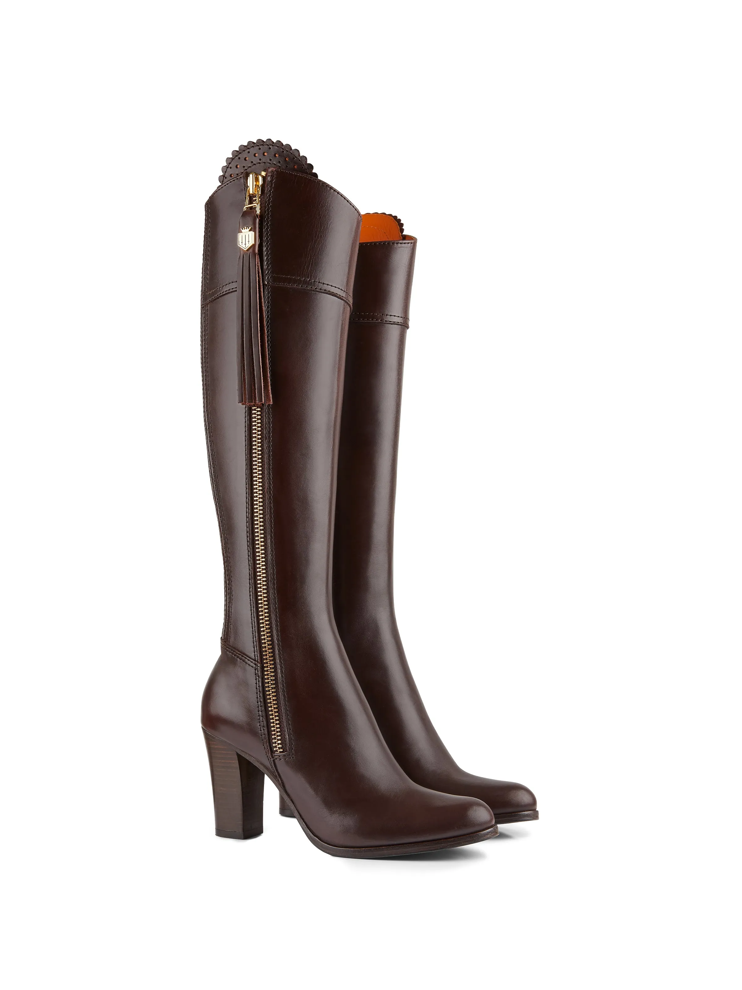 High Heeled Regina (Regular Fit) - Mahogany Leather