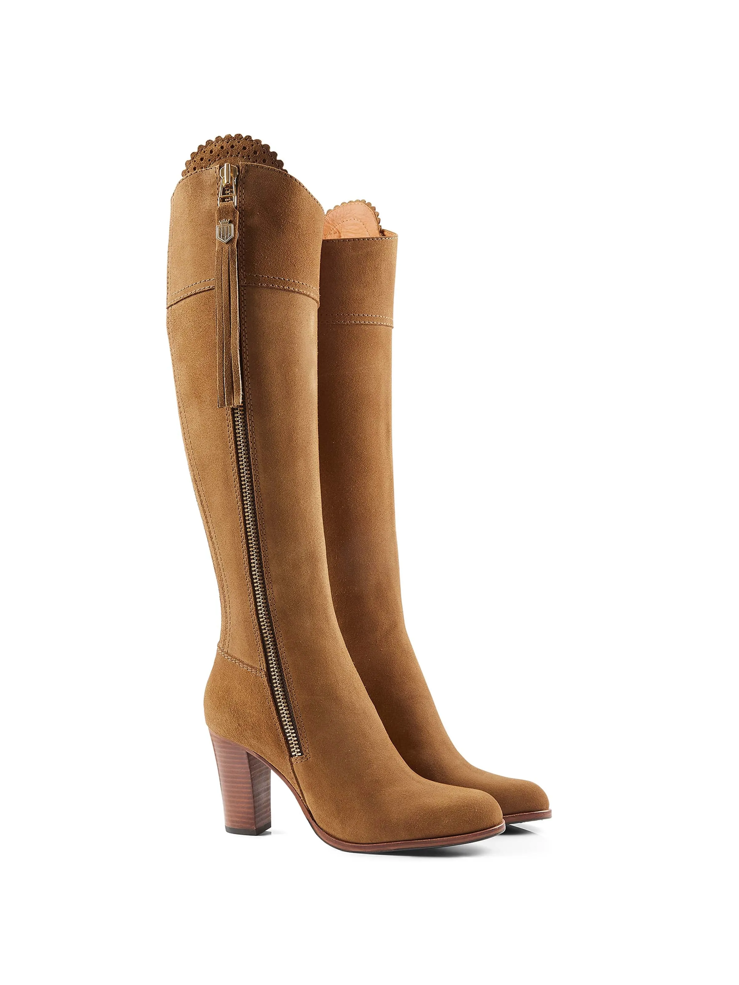 High Heeled Regina (Regular Fit) - Tan Suede