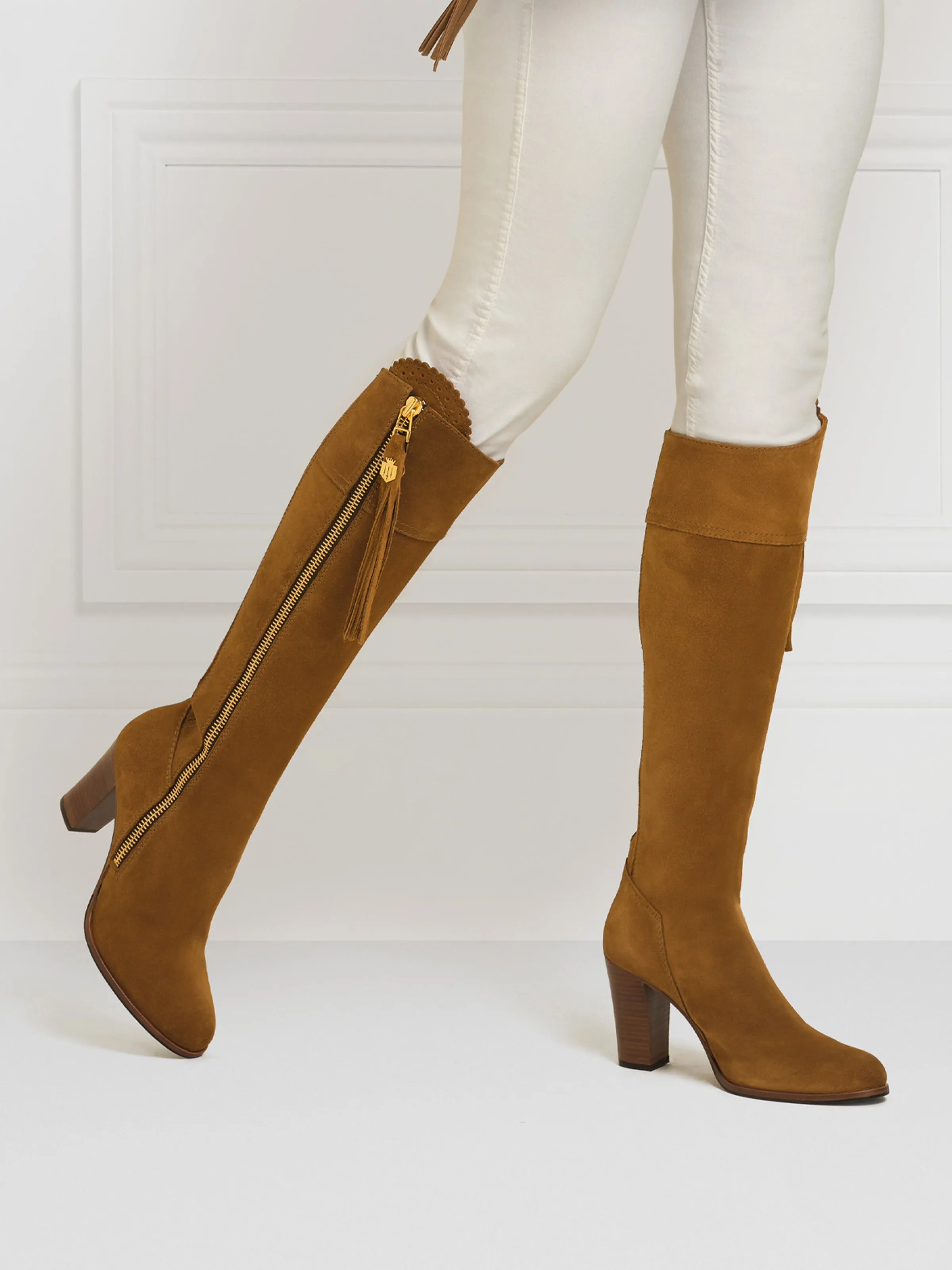 High Heeled Regina (Regular Fit) - Tan Suede