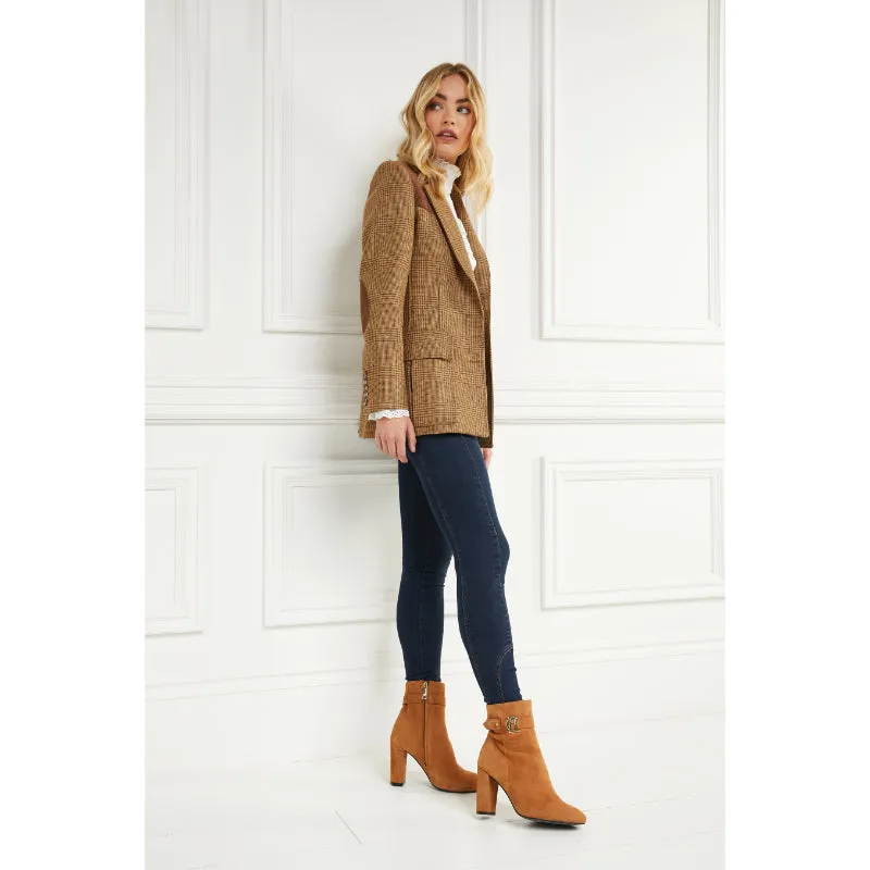 Holland Cooper Mayfair Suede Ladies Ankle Boots - Tan