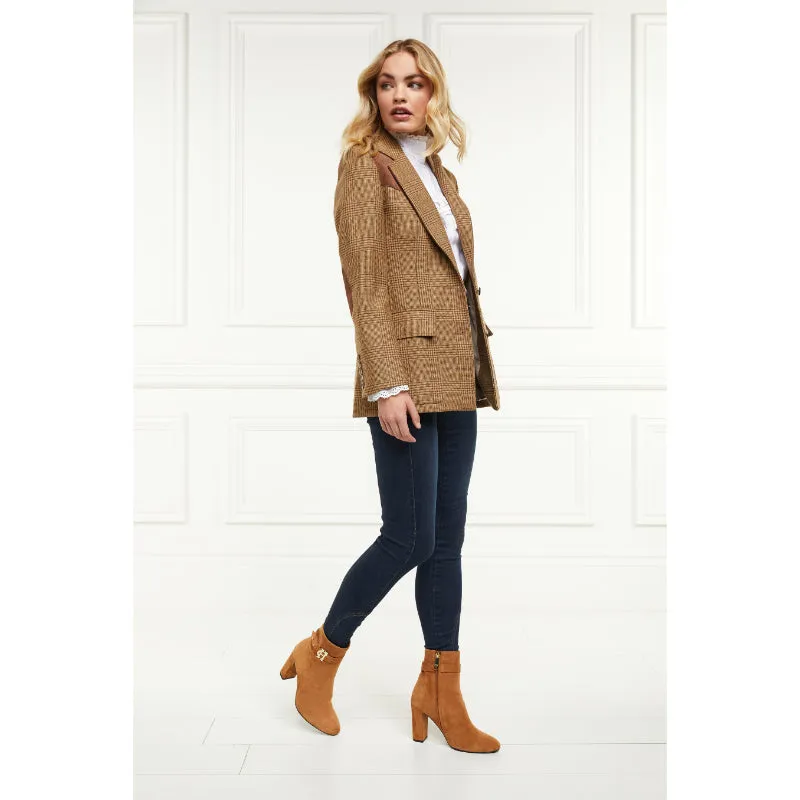 Holland Cooper Mayfair Suede Ladies Ankle Boots - Tan