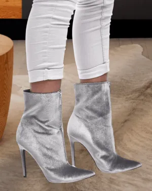 Ivy Grey Heeled Boots