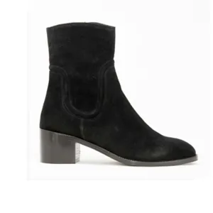 Jane Galland Black Suede Heeled Ankle Boots