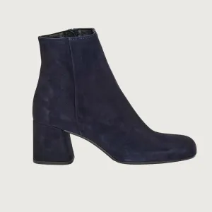 Jane Galland Navy Suede Heeled Ankle Boots