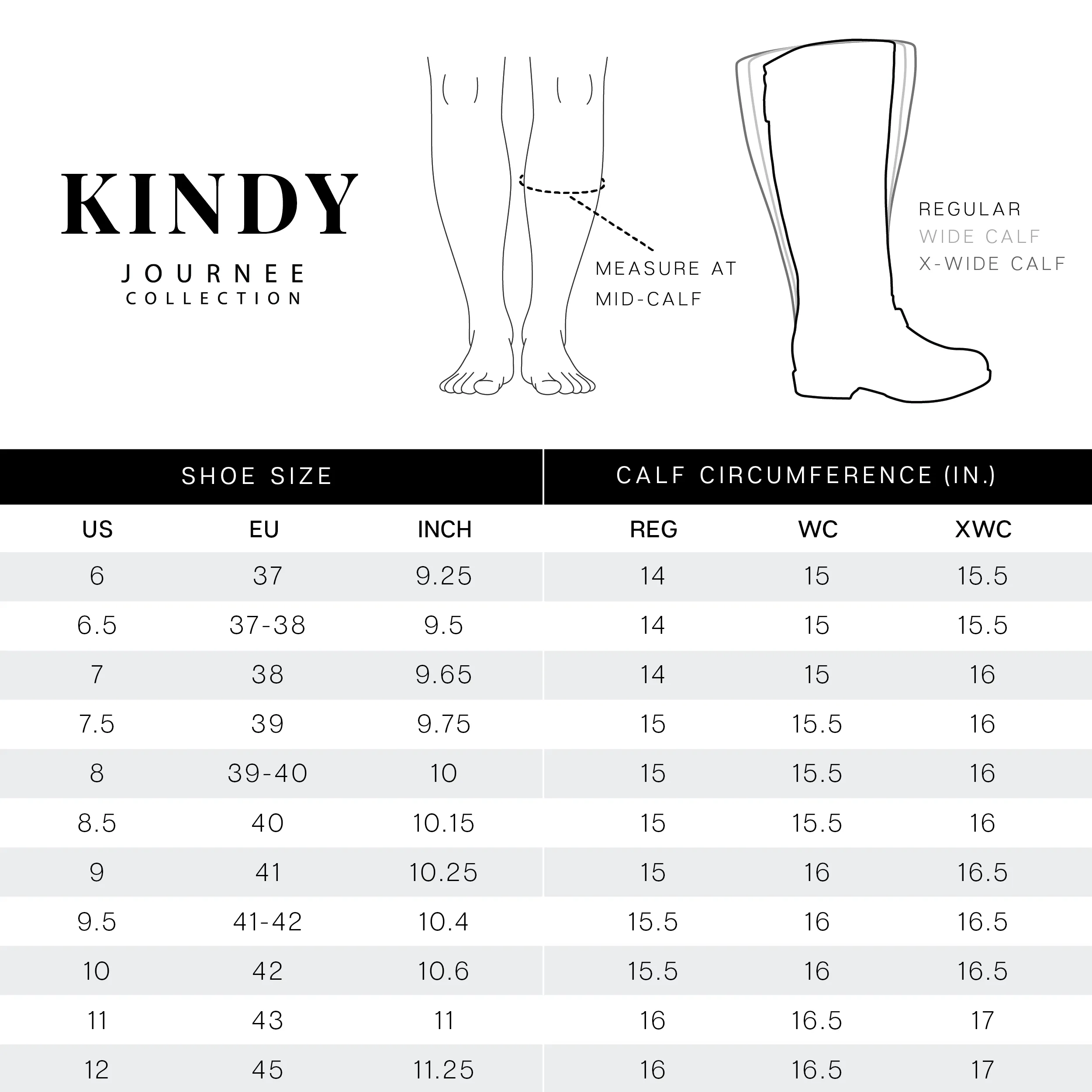 KINDY KNEE HIGH BOOTS IN X-WIDE CALF