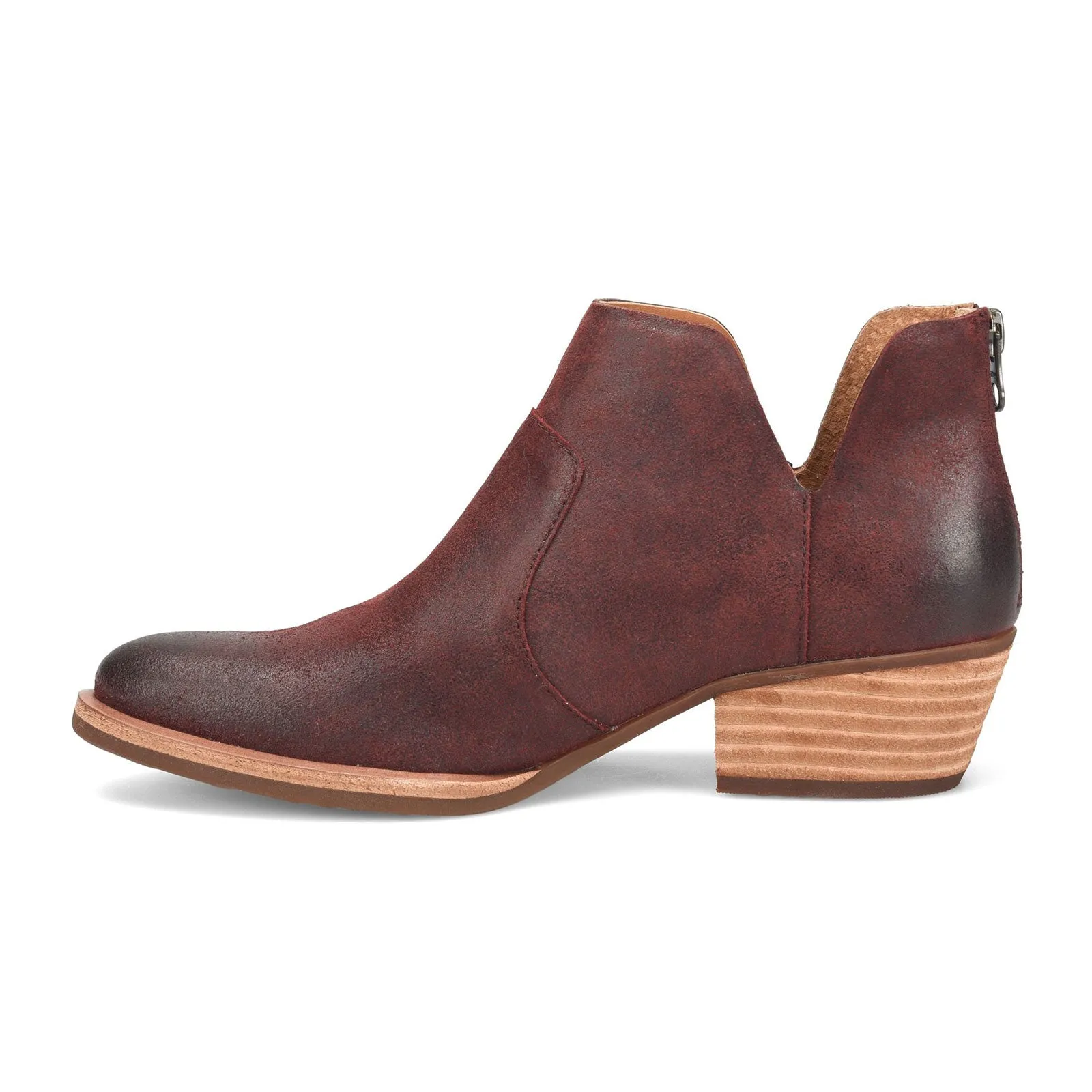 Kork-Ease Skye Heeled Ankle Boot (Women) - Dark Red