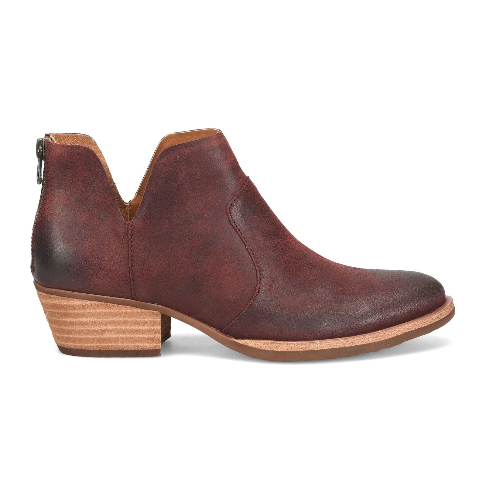 Kork-Ease Skye Heeled Ankle Boot (Women) - Dark Red