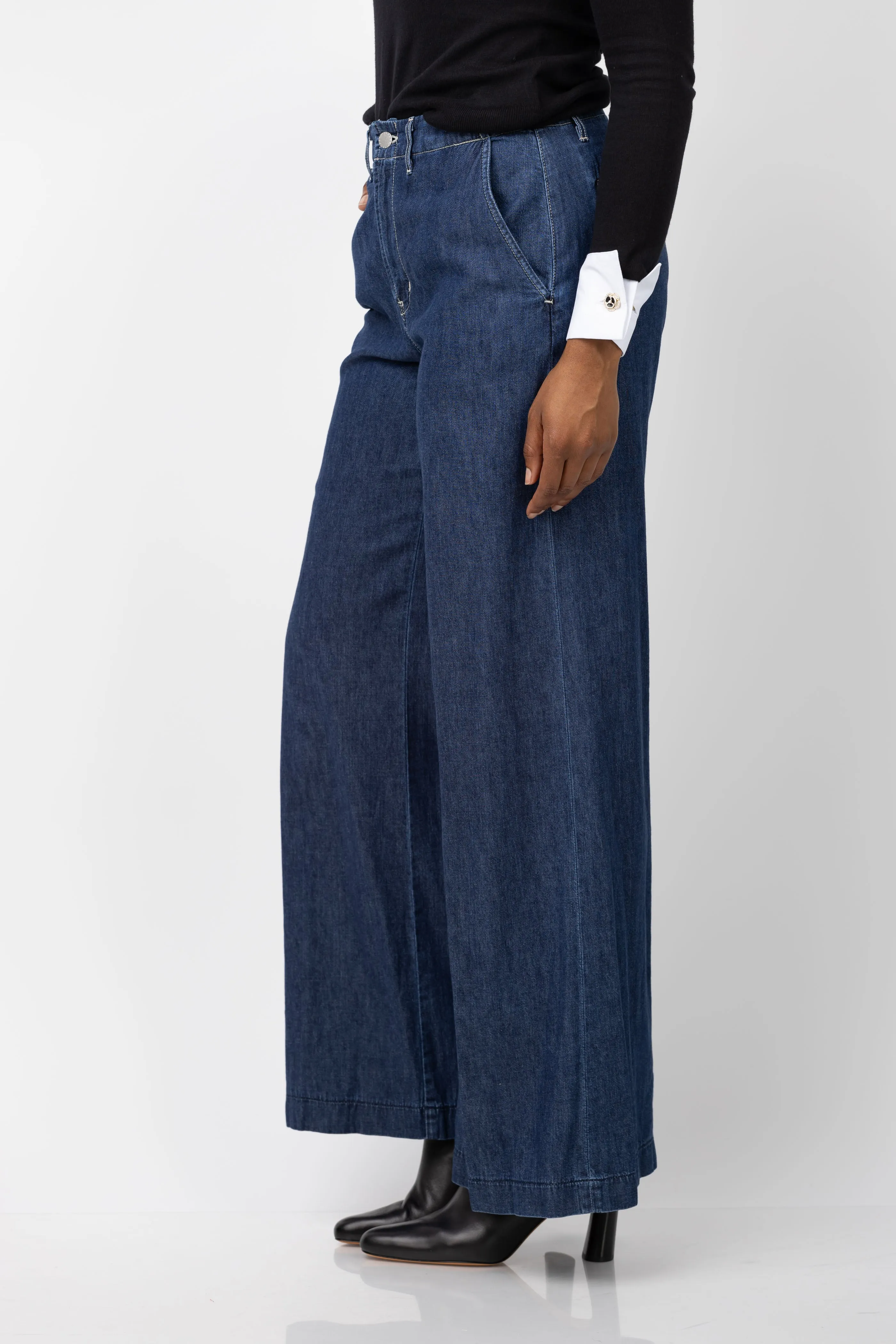 Lagence Runa High Rise Wide Leg Trousers in Newhaven