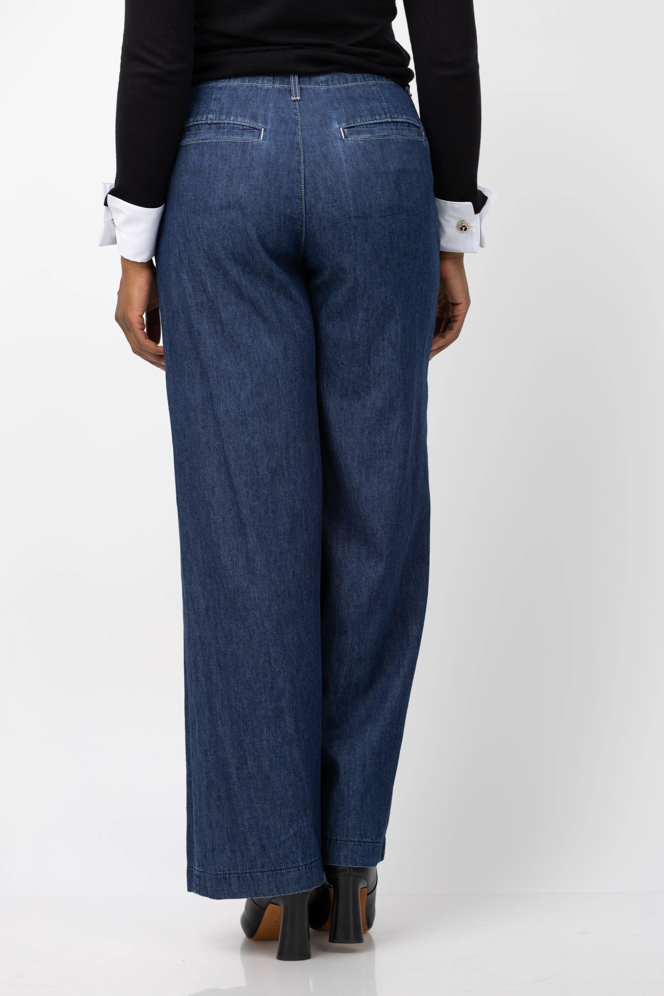 Lagence Runa High Rise Wide Leg Trousers in Newhaven