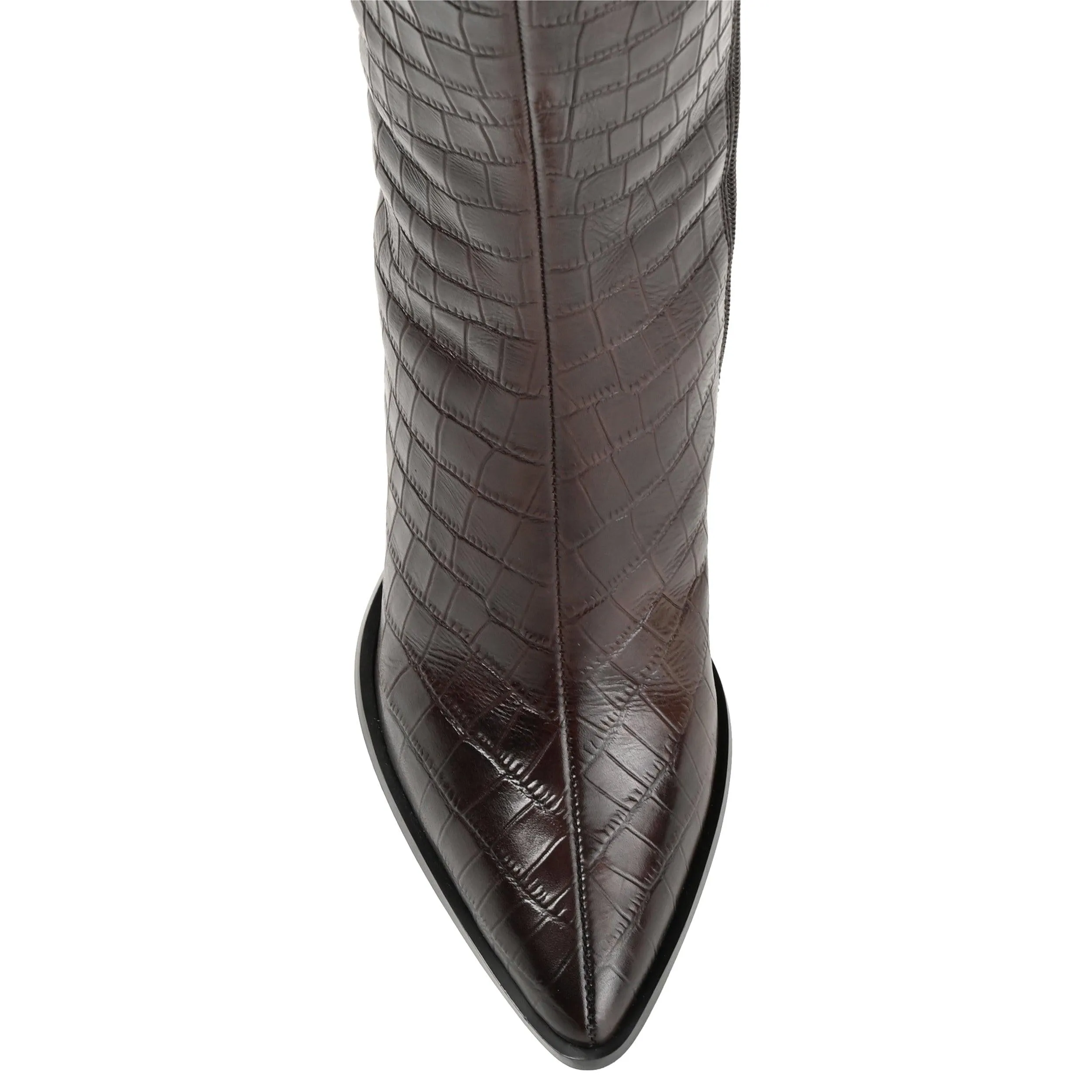 LAILA KNEE HIGH BOOTS IN LEATHER