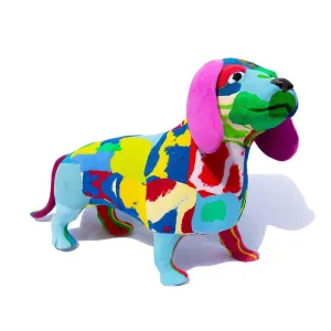 Large Recycled Flip Flop Sausage Dog Figurine