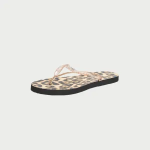 Leopard Print Flip-Flops