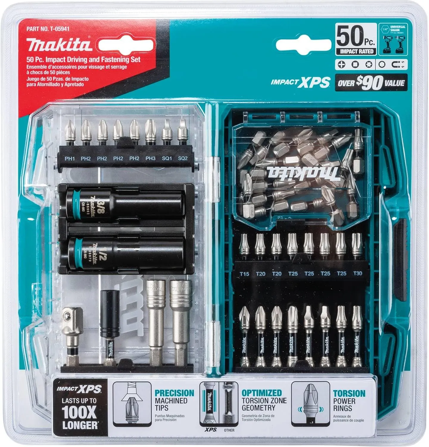 Makita | Impact XPS® 50 Pc. Impact Driving and Fastening Bit Set