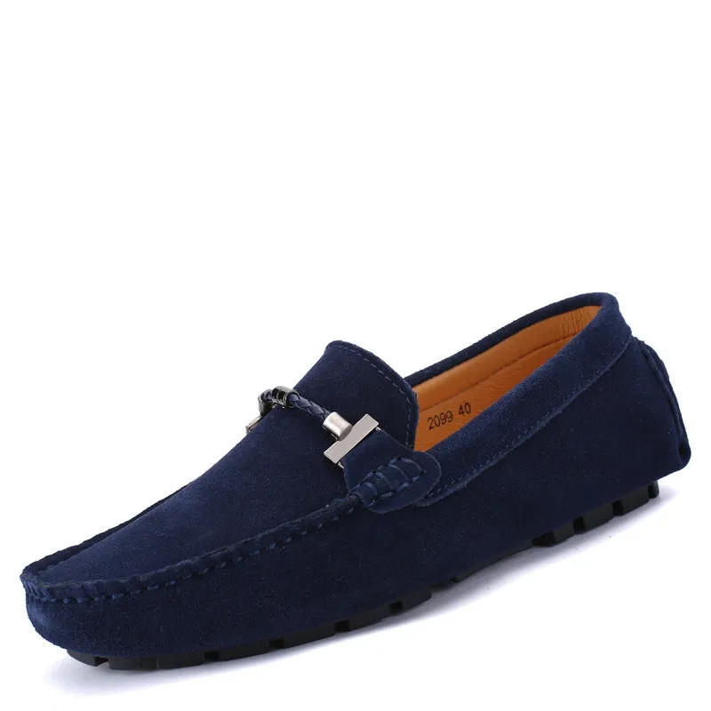 Men's faux suede slip on loafers