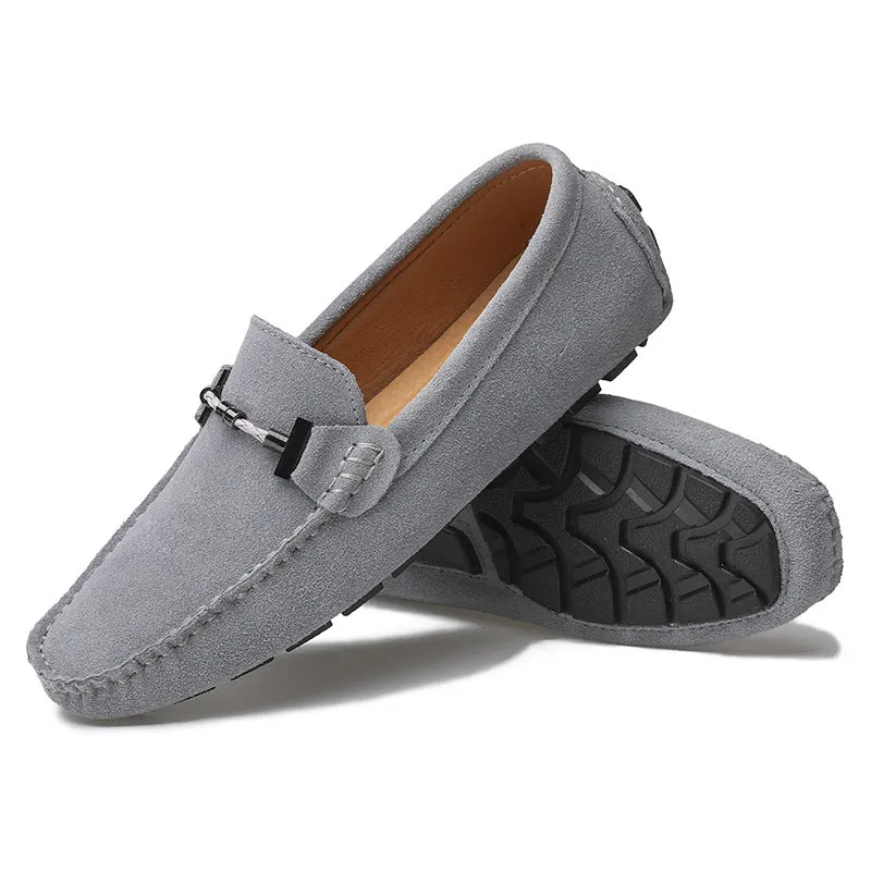 Men's faux suede slip on loafers