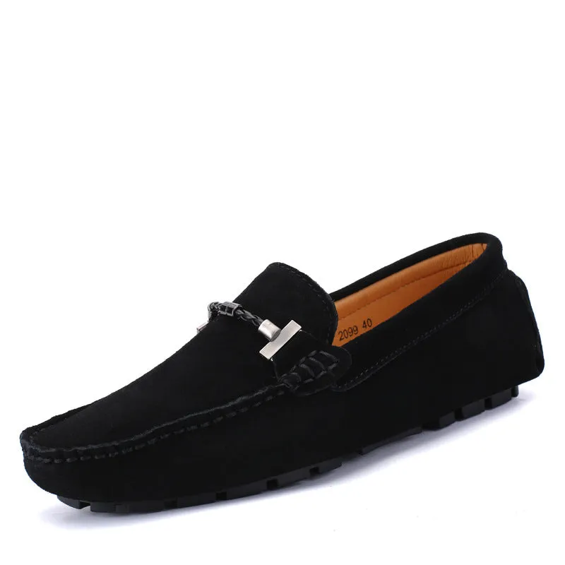 Men's faux suede slip on loafers