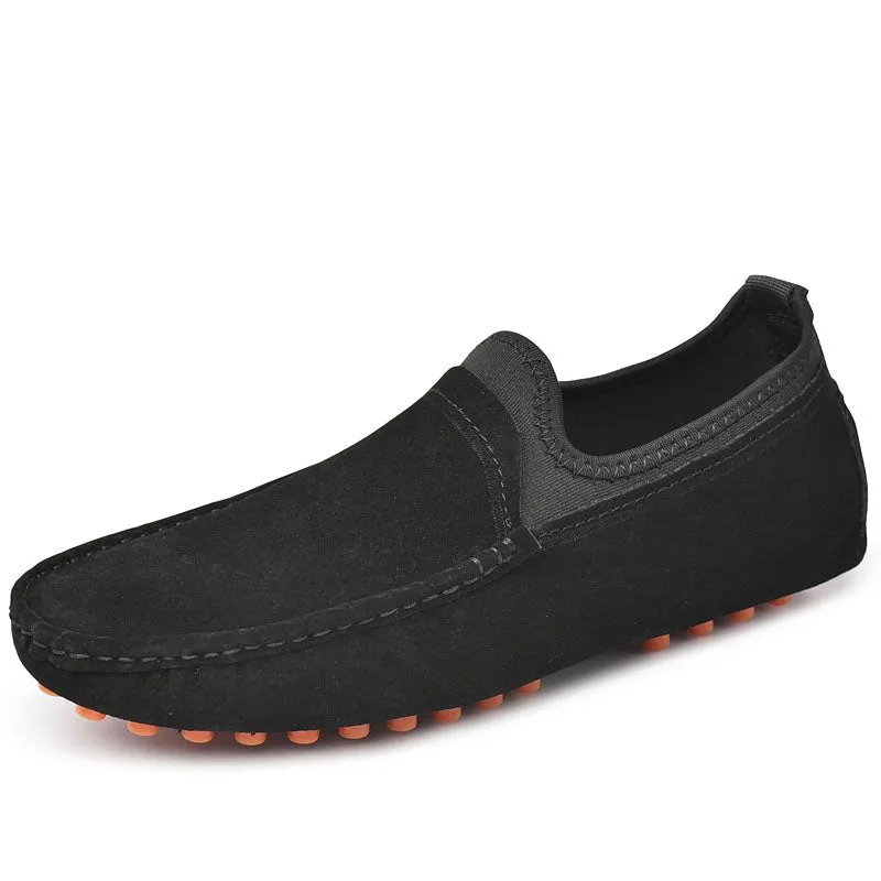 Men's Nubuck Driving Moccasins Elastic