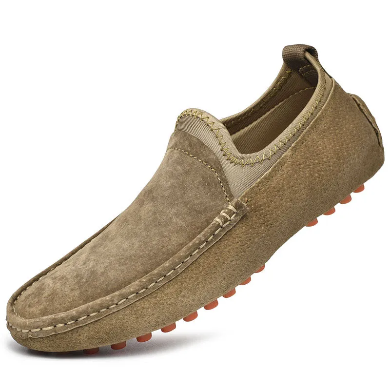 Men's Nubuck Driving Moccasins Elastic