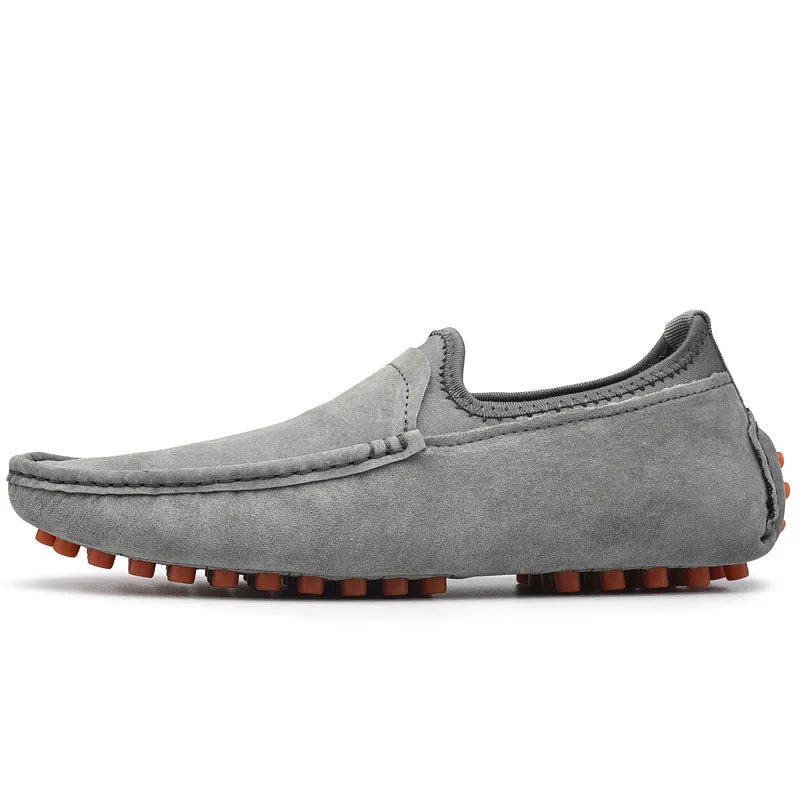 Men's Nubuck Driving Moccasins Elastic