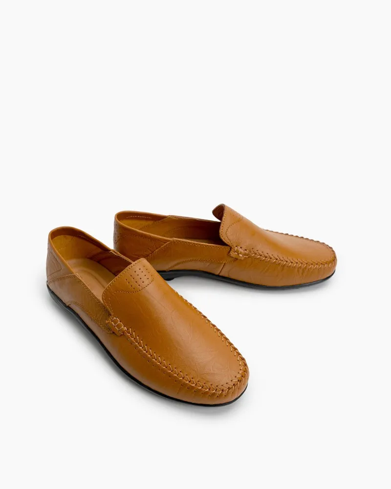 Men's Premium Genuine Leather Slip On Driving Loafers