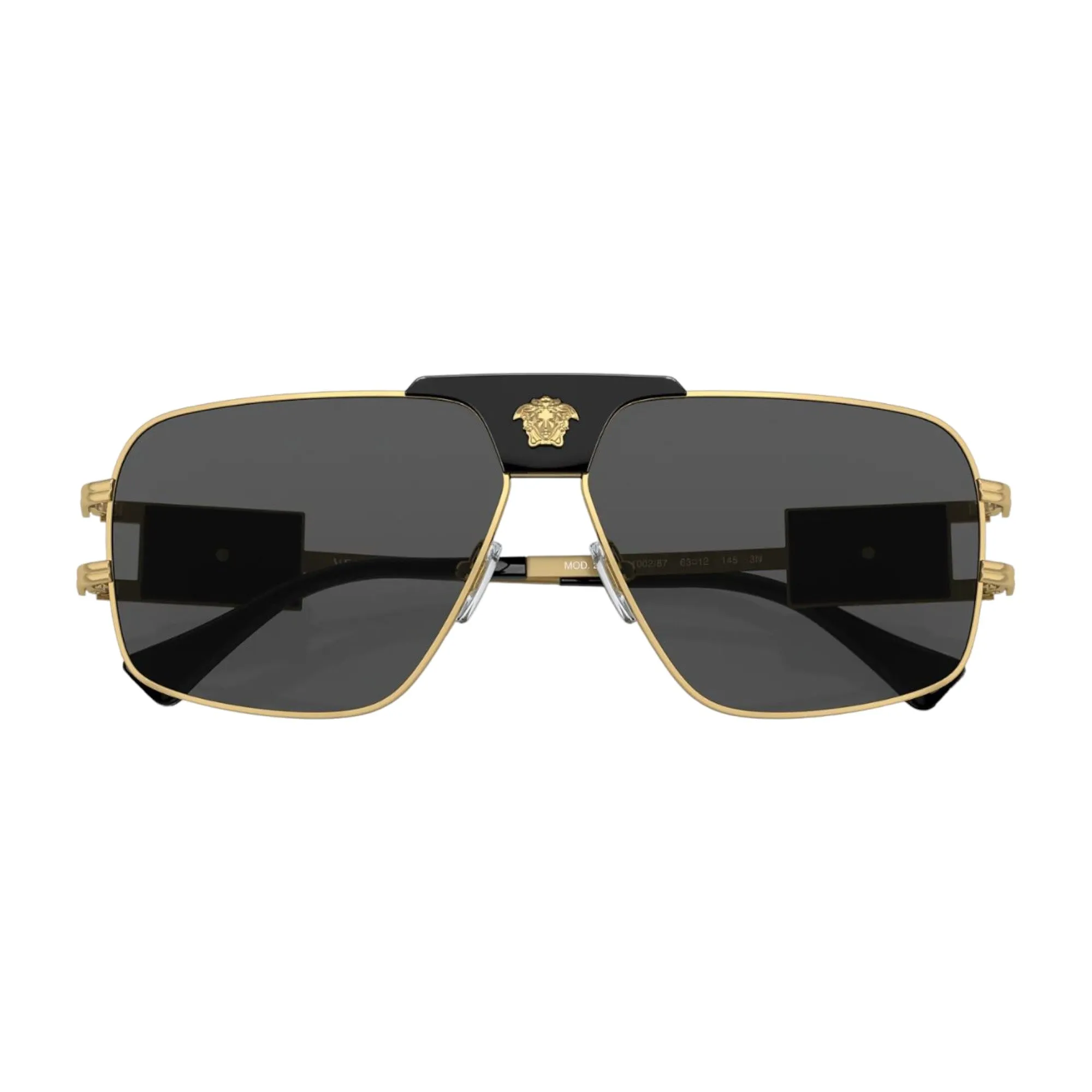 Mens Versace Sunglasses Ve 2251 Black Gold/ Dark Grey Sunnies