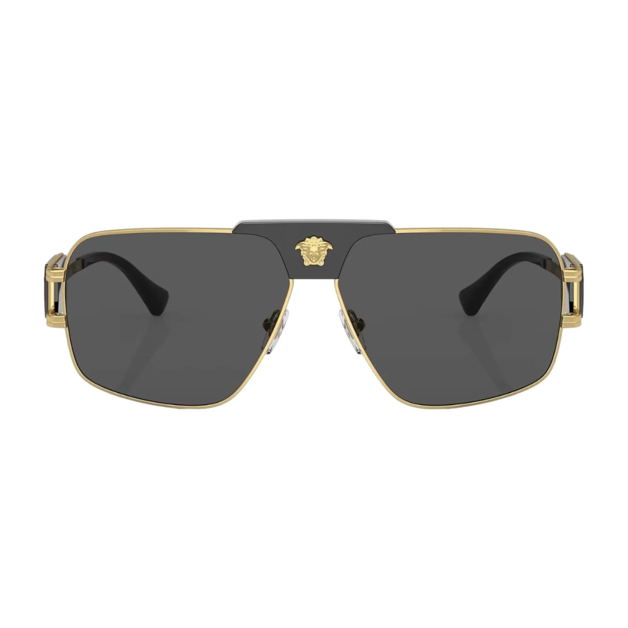 Mens Versace Sunglasses Ve 2251 Black Gold/ Dark Grey Sunnies