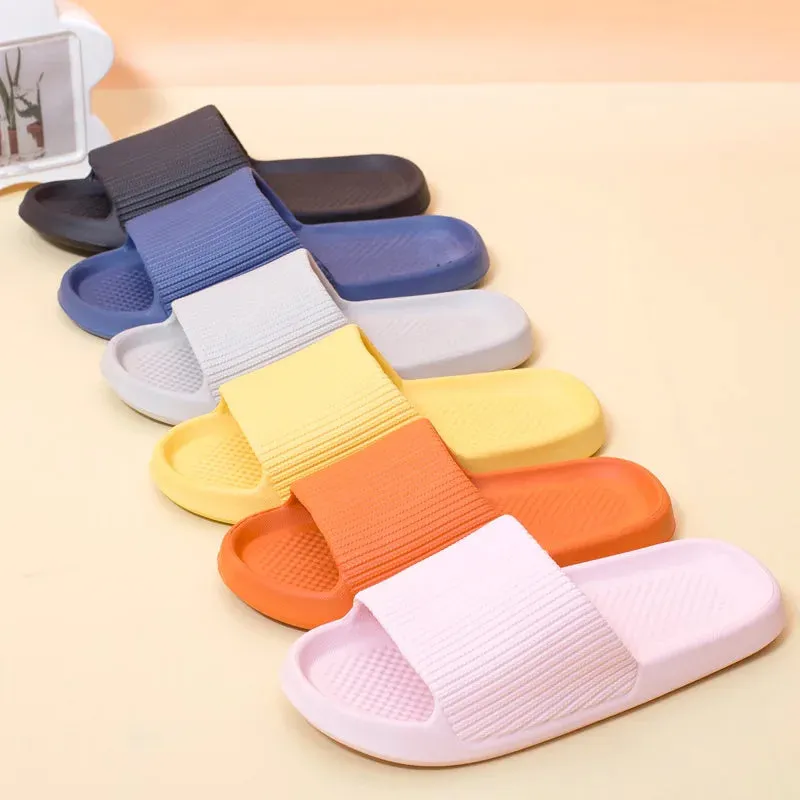 Men's Women's Slipper Fashio Light EVA Soft Sole Home Bathroom Slipper Anti-Slip Casual Indoor Slipper Beach Sandal Flip-Flops