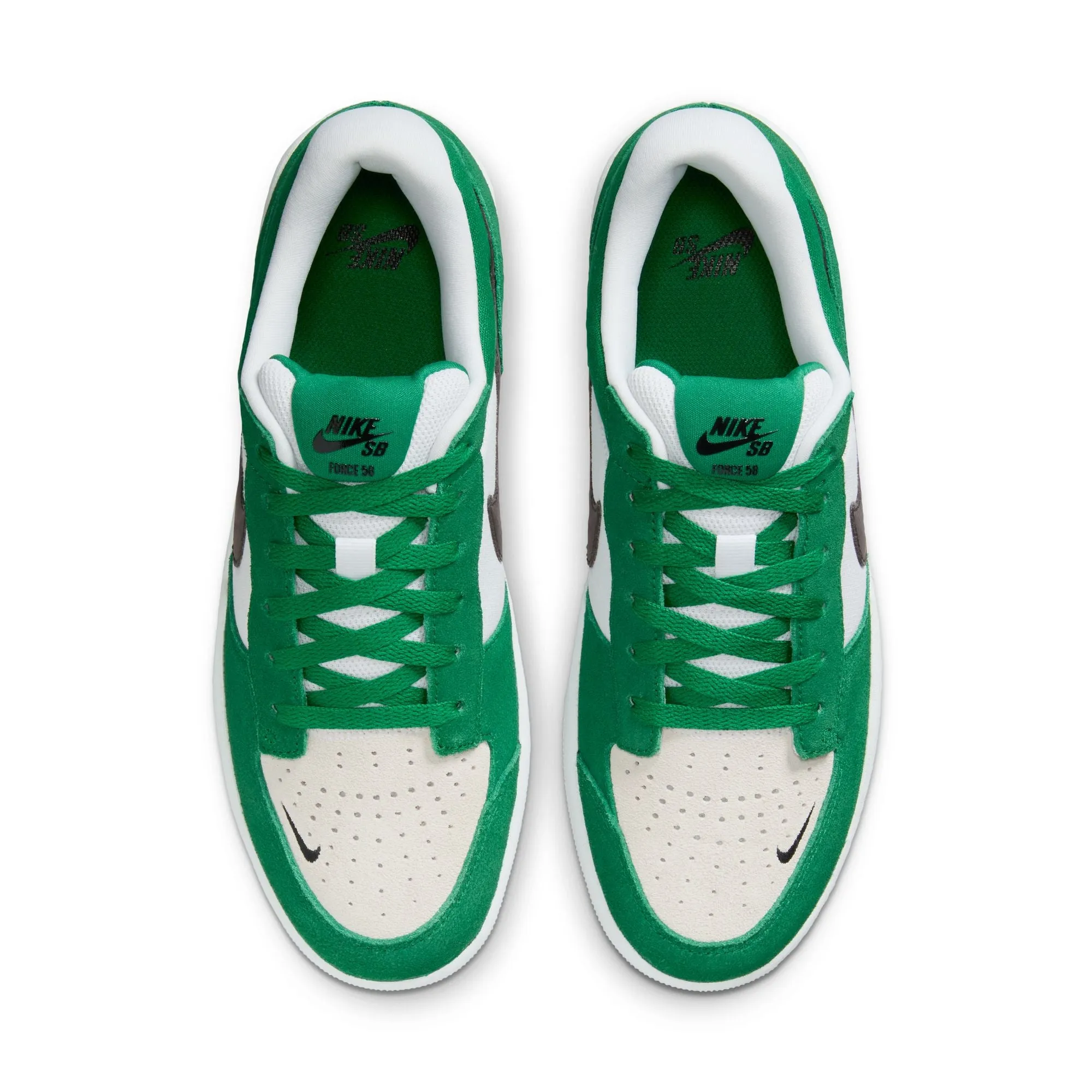 Nike SB Force 58 Skateboard Shoe - Pine Green/Black-White-White