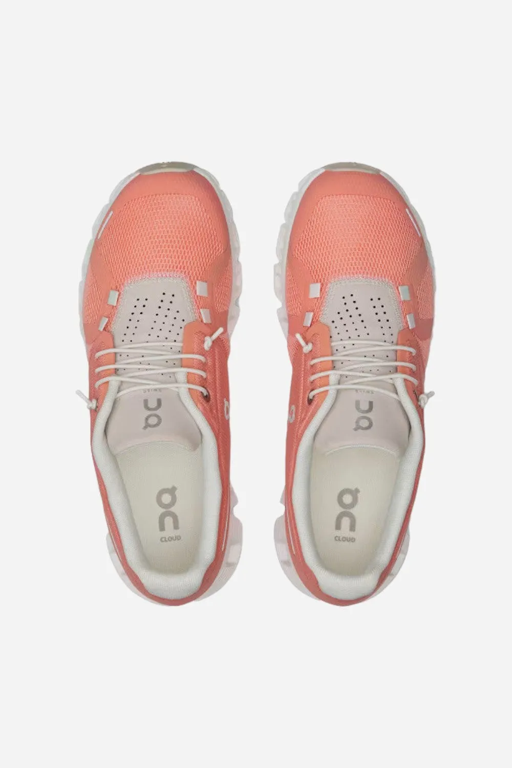 On Running Womens Cloud 5 Sneakers in Flamingo Pearl