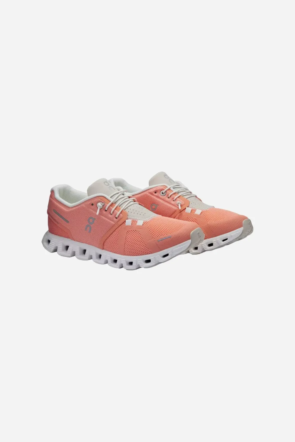 On Running Womens Cloud 5 Sneakers in Flamingo Pearl