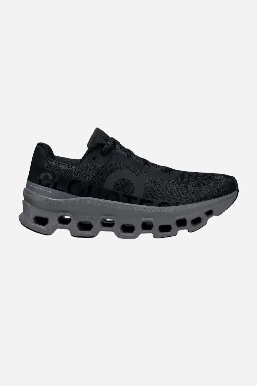 On Running Women's Cloudmonster Sneakers in Black Magnet