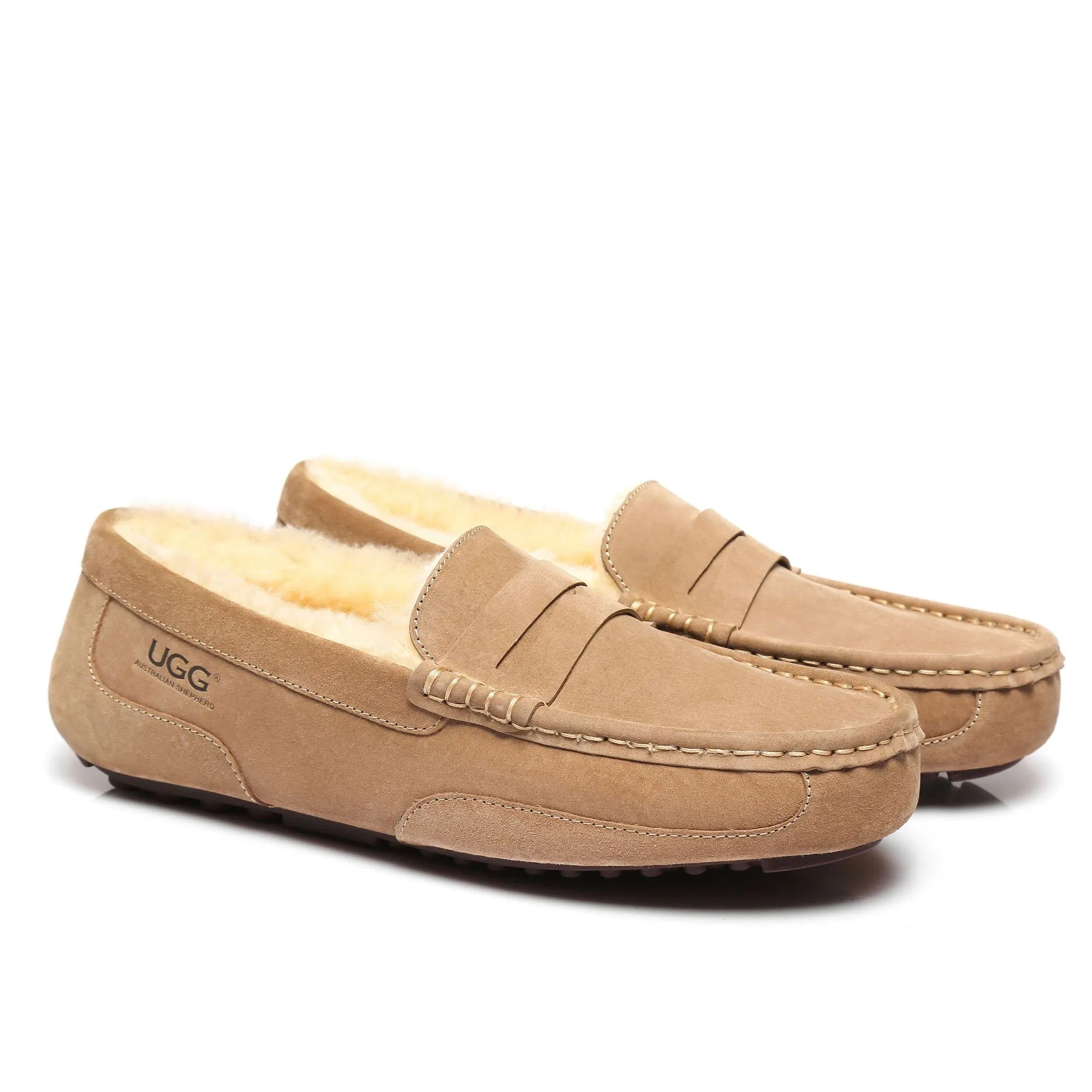 Premium Sheepskin Men UGG Moccasin