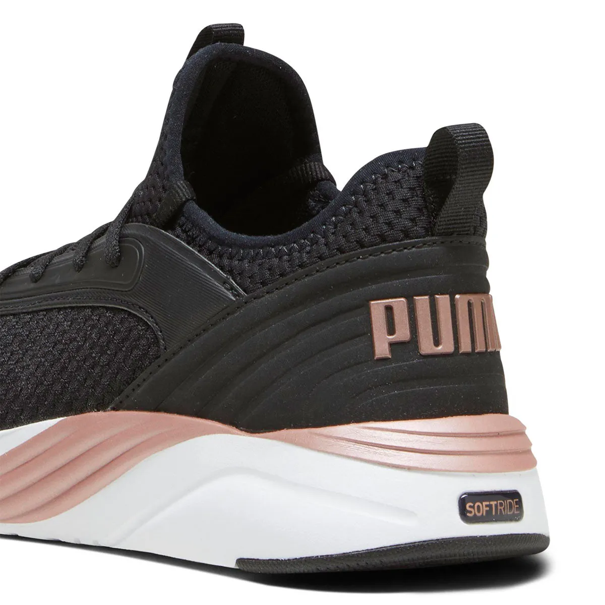 Puma Softride Ruby Luxe Running Shoes - Womens - Black/Rose Gold