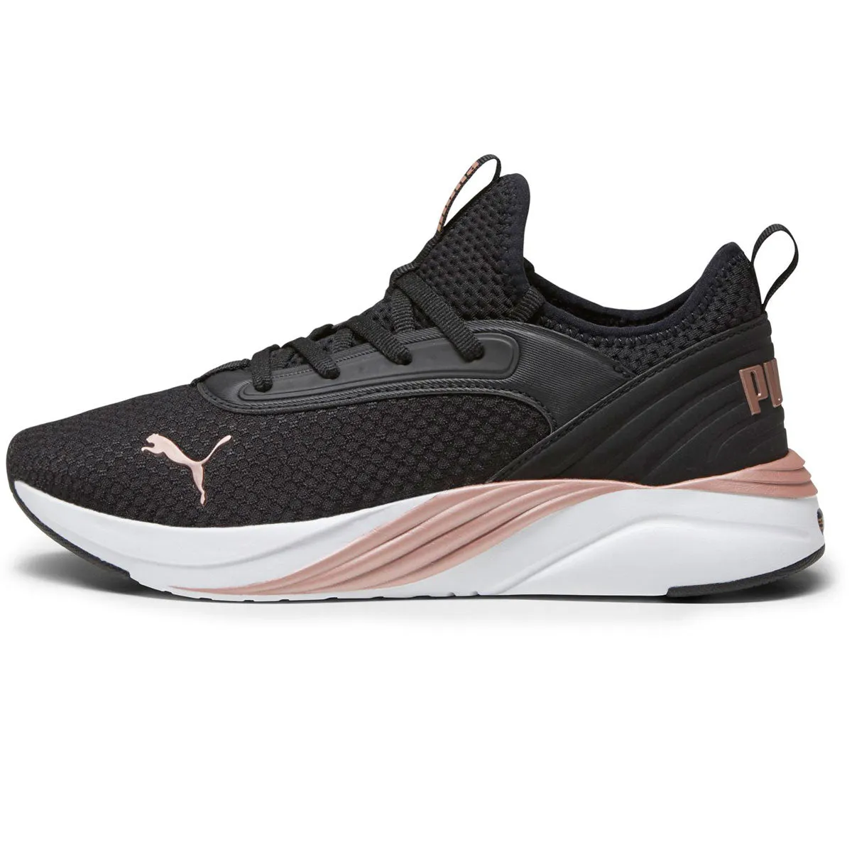 Puma Softride Ruby Luxe Running Shoes - Womens - Black/Rose Gold