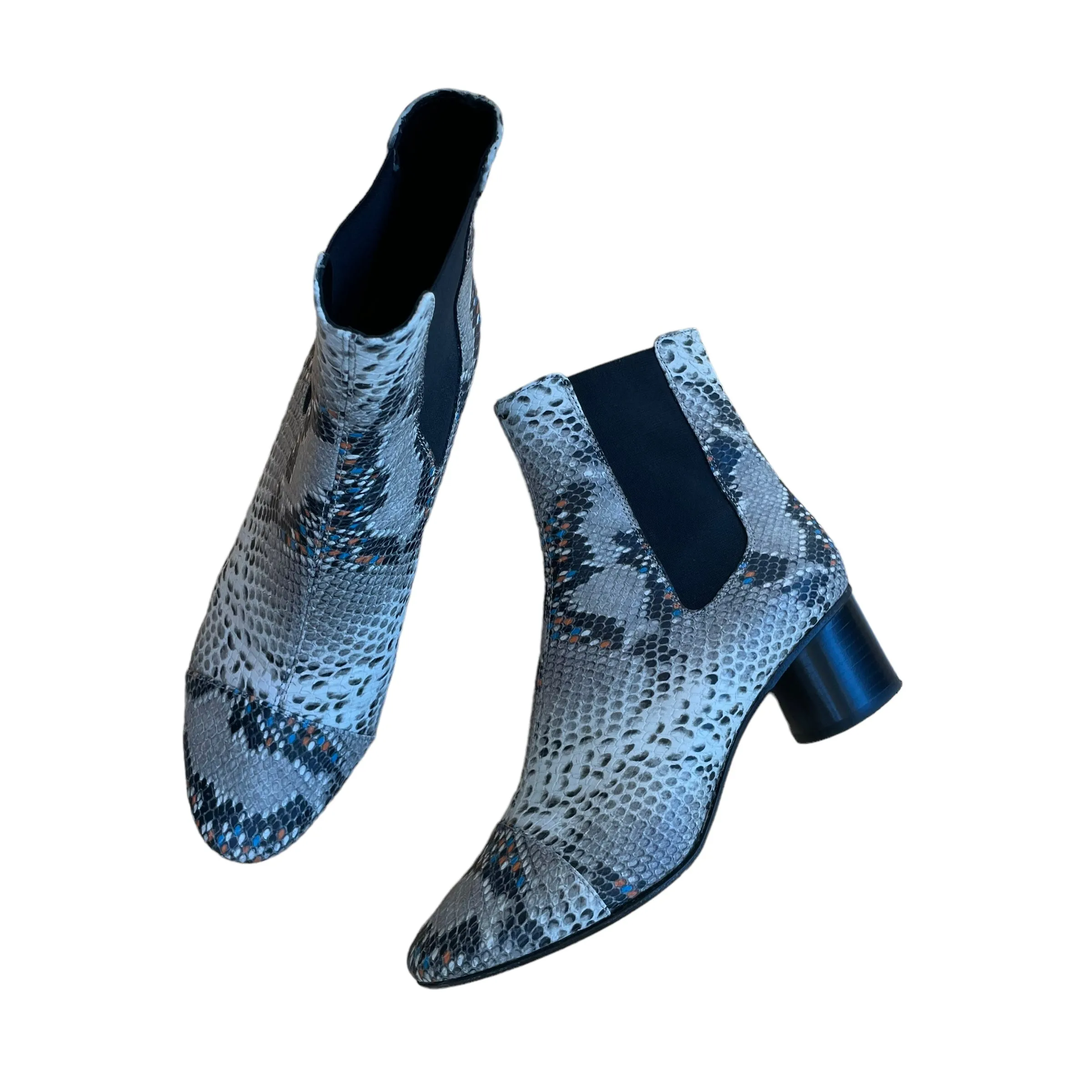 Python Embossed Boots - 8