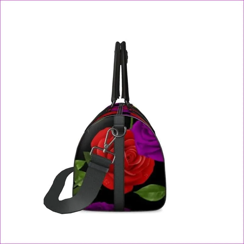 Red Rose Purp Authentic Leather Luxury Duffle Bag