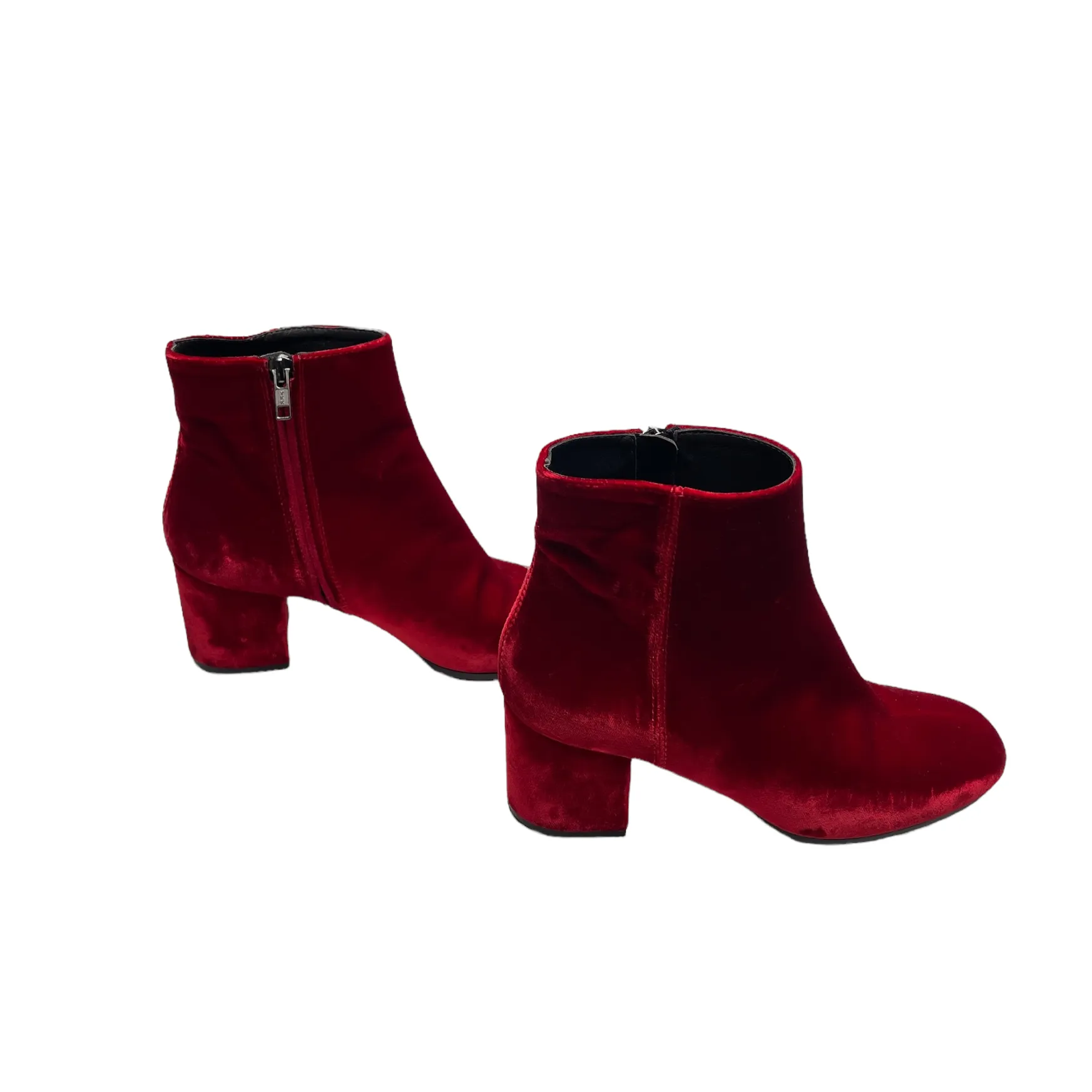 Red Velvet Boots - 8