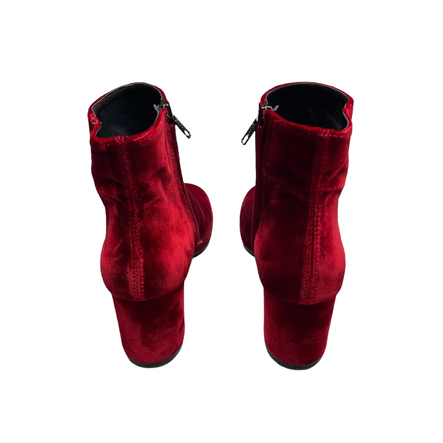 Red Velvet Boots - 8