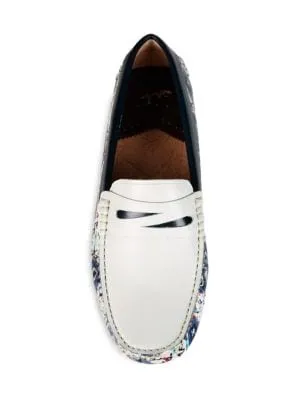 Robert Graham
 Welnick Print Leather Driving Loafers