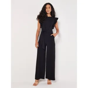 RUFFLE SLEEVE JUMPSUIT