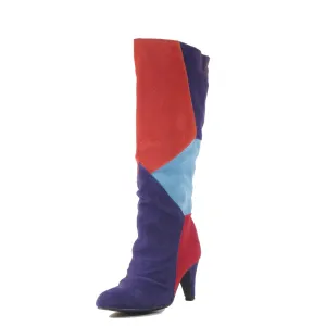 Samira Patchwork Tall Heeled Boots