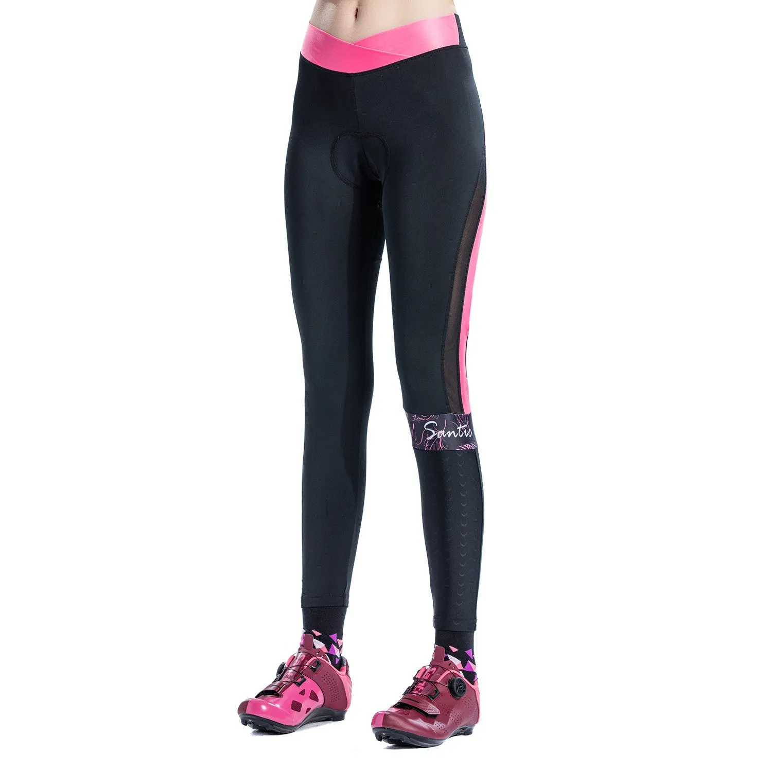 Santic Belize Pink Women Padded Cycling Pants